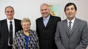 João Daniel  Berto, Irmã Clair, Mario Abílio  Jaeger Neto e José Clóvis  Soares