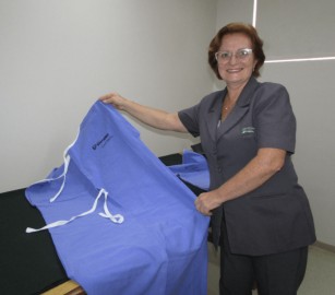 Inês Kuffel trabalha há dez anos no Hospital Independência